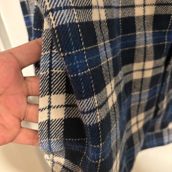 Orvis Blue Plaid Flannel Overshirt/ Shacket - Medium - Picture 7 of 9